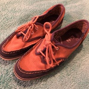 Navy and Brown Suede Keds